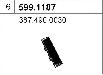 599.1187 ASSO Монтажный комплект, глушитель (фото 1)
