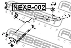 NEXB-002 FEBEST Монтажный комплект, система выпуска (фото 2)