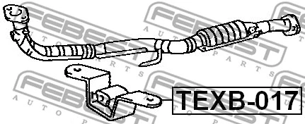 TEXB-017 FEBEST Монтажный комплект, система выпуска (фото 2)