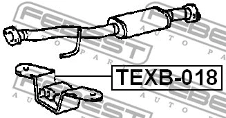 TEXB-018 FEBEST Монтажный комплект, система выпуска (фото 2)