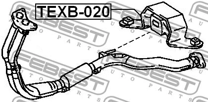 TEXB-020 FEBEST Монтажный комплект, система выпуска (фото 2)