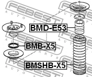 BMD-E53 FEBEST Буфер, амортизация (фото 2)