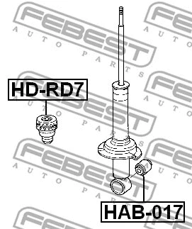 HD-RD7 FEBEST Буфер, амортизация (фото 2)
