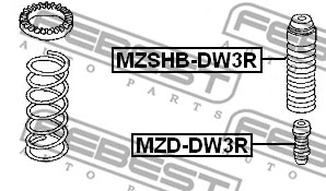 MZD-DW3R FEBEST Буфер, амортизация (фото 2)