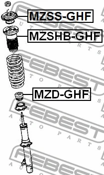 MZD-GHF FEBEST Буфер, амортизация (фото 2)