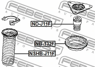 ND-J11F FEBEST Буфер, амортизация (фото 2)