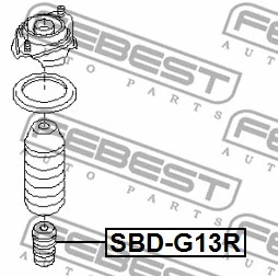 SBD-G13R FEBEST Буфер, амортизация (фото 2)