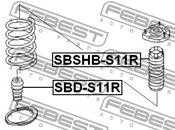SBD-S11R FEBEST Буфер, амортизация (фото 2)
