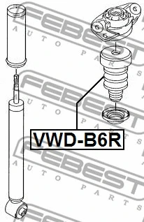 VWD-B6R FEBEST Буфер, амортизация (фото 2)
