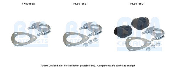 FK50156 BM CATALYSTS Монтажный комплект, труба выхлопного газа (фото 1)