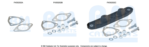 FK50202 BM CATALYSTS Монтажный комплект, труба выхлопного газа (фото 1)