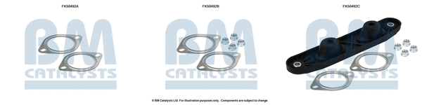 FK50492 BM CATALYSTS Монтажный комплект, труба выхлопного газа (фото 1)