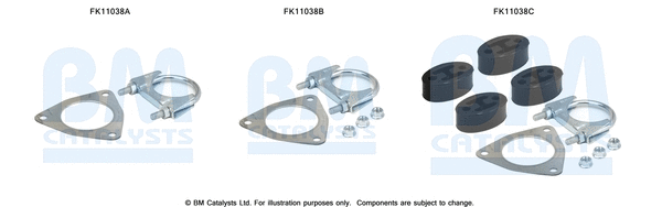 FK11038 BM CATALYSTS Монтажный комплект, сажевый / частичный фильтр (фото 1)