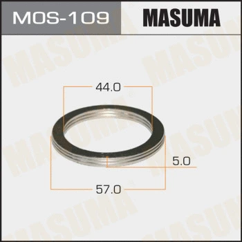 MOS-109 MASUMA Уплотнительное кольцо, труба выхлопного газа (фото 1)