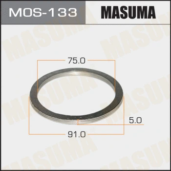 MOS-133 MASUMA Уплотнительное кольцо, труба выхлопного газа (фото 1)