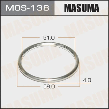 MOS-138 MASUMA Уплотнительное кольцо, труба выхлопного газа (фото 1)