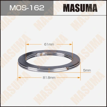 MOS-162 MASUMA Уплотнительное кольцо, труба выхлопного газа (фото 1)