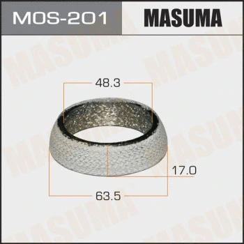 MOS-201 MASUMA Уплотнительное кольцо, труба выхлопного газа (фото 1)