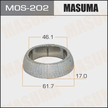 MOS-202 MASUMA Уплотнительное кольцо, труба выхлопного газа (фото 1)