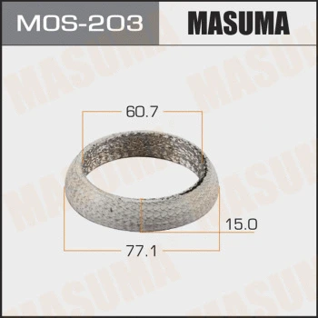 MOS-203 MASUMA Уплотнительное кольцо, труба выхлопного газа (фото 1)