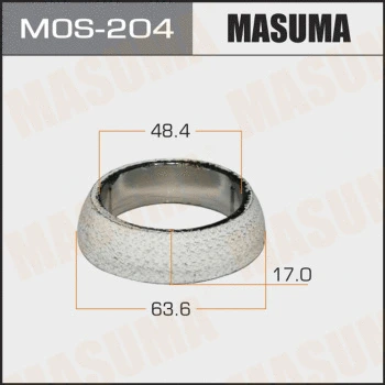 MOS-204 MASUMA Уплотнительное кольцо, труба выхлопного газа (фото 1)