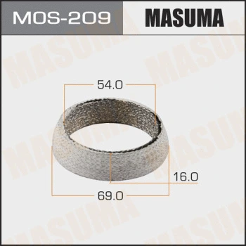 MOS-209 MASUMA Уплотнительное кольцо, труба выхлопного газа (фото 1)