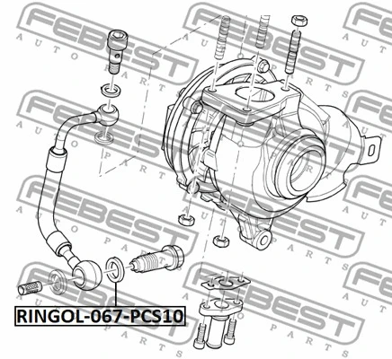 RINGOL-067-PCS10 FEBEST Прокладка, впрыск масла (компрессор) (фото 2)