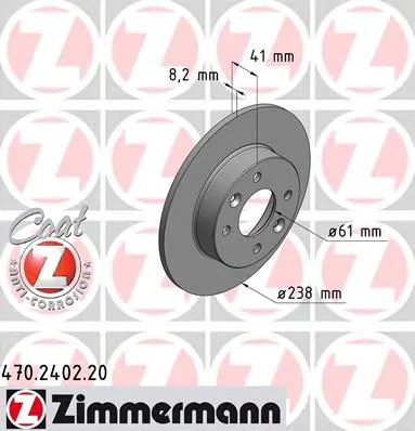 470.2402.20 ZIMMERMANN Тормозной диск (фото 1)