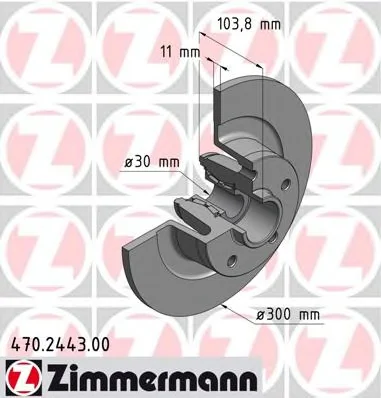 470.2443.00 ZIMMERMANN Тормозной диск (фото 1)