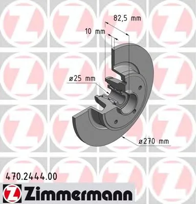 470.2444.00 ZIMMERMANN Тормозной диск (фото 1)