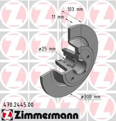 470.2445.00 ZIMMERMANN Тормозной диск (фото 1)