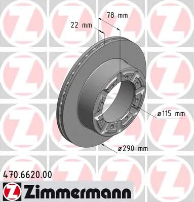 470.6620.00 ZIMMERMANN Тормозной диск (фото 1)