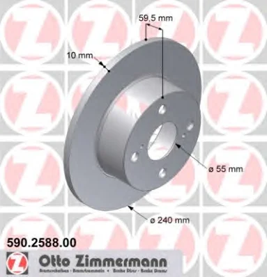 590.2588.00 ZIMMERMANN Тормозной диск (фото 1)