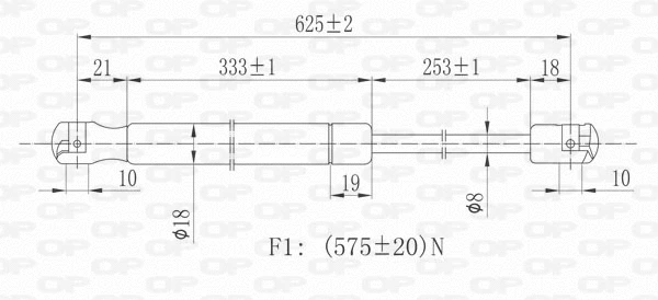 GSR6389.00 OPEN PARTS Газовая пружина, крышка багажник (фото 2)