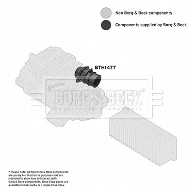 BTH1477 BORG & BECK Рукав воздухозаборника, воздушный фильтр (фото 1)