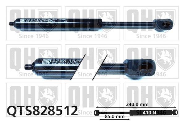 QTS828512 QUINTON HAZELL Газовая пружина, капот (фото 1)