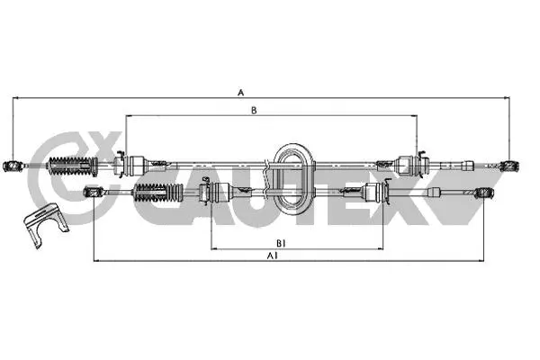 761929 CAUTEX Трос, механическая коробка передач (фото 1)