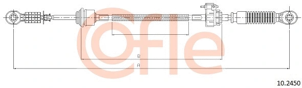 10.2450 COFLE Трос, механическая коробка передач (фото 1)