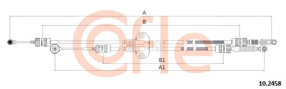 10.2458 COFLE Трос, механическая коробка передач (фото 1)