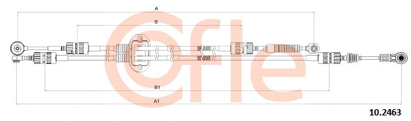 10.2463 COFLE Трос, механическая коробка передач (фото 1)