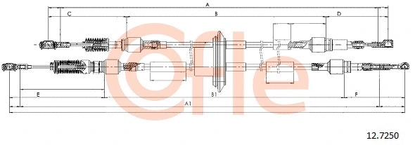 12.7250 COFLE Трос, механическая коробка передач (фото 1)