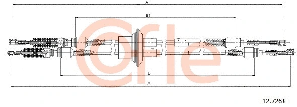 12.7263 COFLE Трос, механическая коробка передач (фото 1)