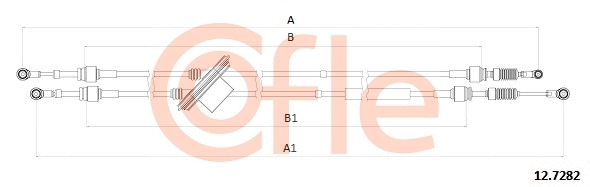 12.7282 COFLE Трос, механическая коробка передач (фото 1)