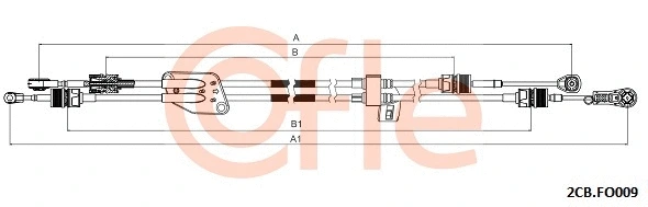 2CB.FO009 COFLE Трос, механическая коробка передач (фото 1)