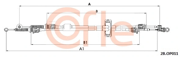 2CB.OP011 COFLE Трос, механическая коробка передач (фото 1)