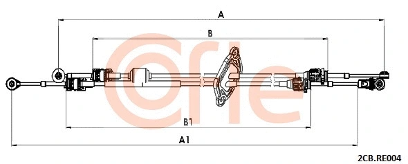 2CB.RE004 COFLE Трос, механическая коробка передач (фото 1)