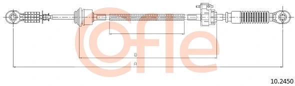 92.10.2450 COFLE Трос, механическая коробка передач (фото 1)