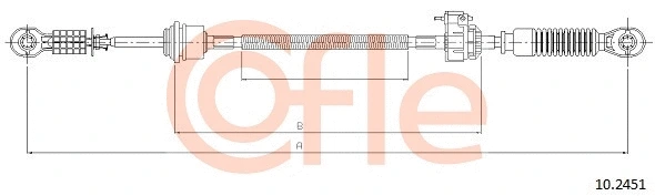 92.10.2451 COFLE Трос, механическая коробка передач (фото 1)