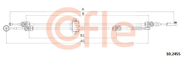 92.10.2455 COFLE Трос, механическая коробка передач (фото 1)