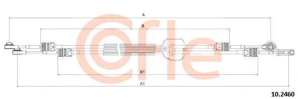 92.10.2460 COFLE Трос, механическая коробка передач (фото 1)